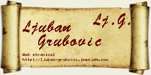 Ljuban Grubović vizit kartica